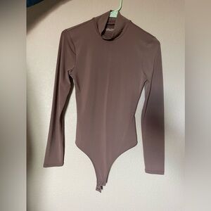 Abercrombie & Fitch soft collection matte long sleeve high neck bodysuit